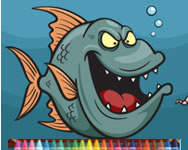 Angry fish coloring